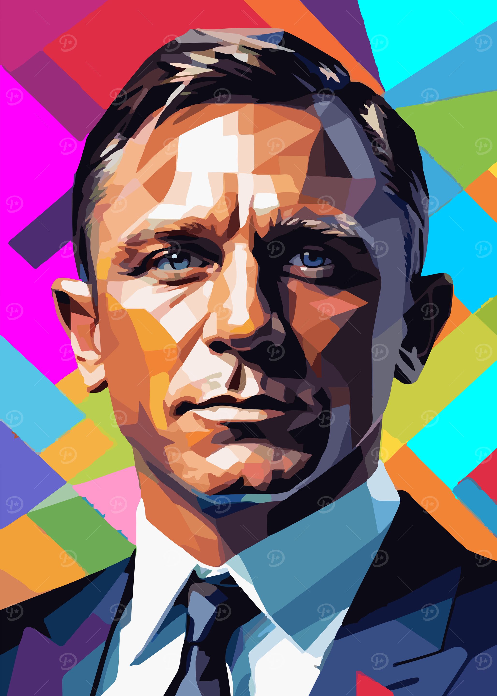 Daniel Craig Pop Art Portrait