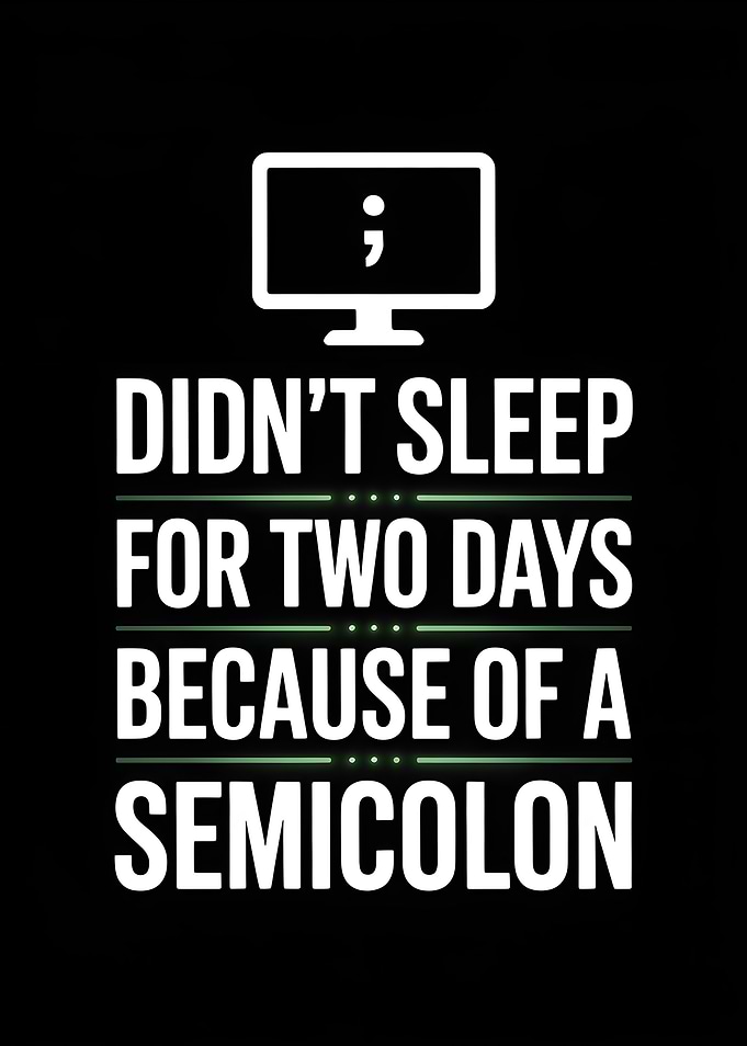 Semicolon Coding Humor