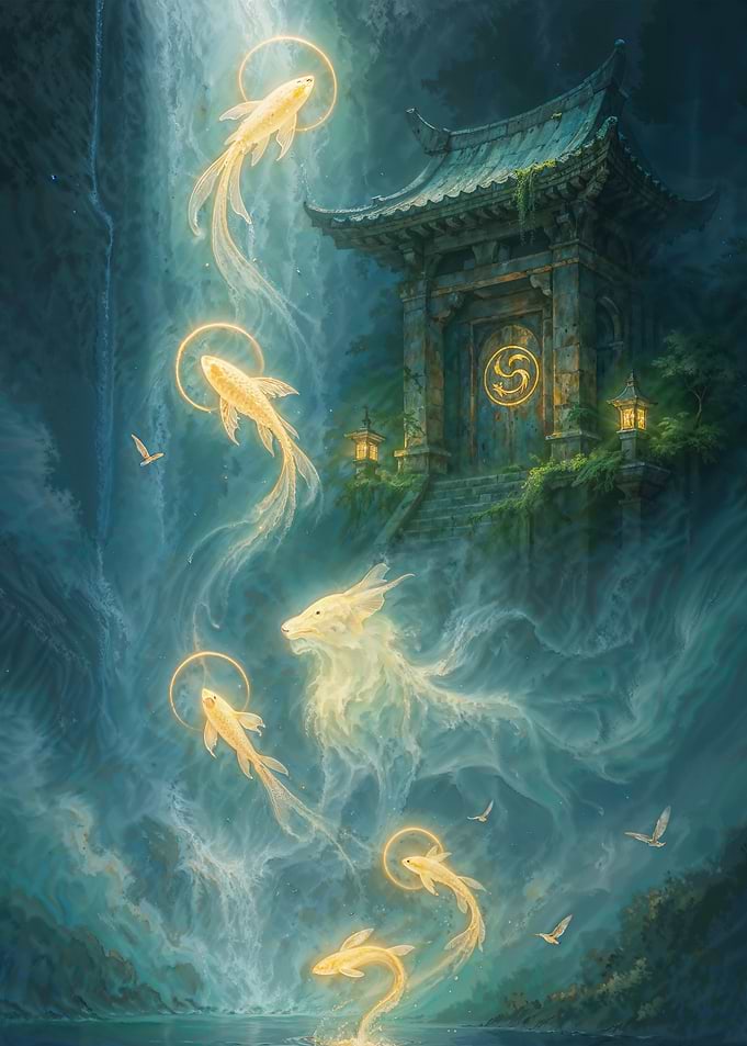 Golden Fish Waterfall Temple