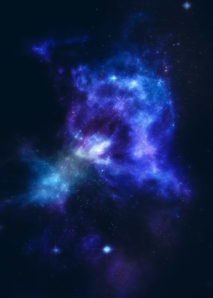 Blue Nebula Deep Space Galaxy