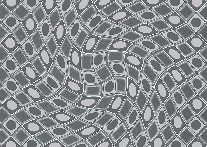 Abstract Gray Pattern with Distorted Grid
