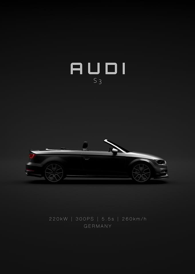 Audi S3 Convertible 2015 - Car Poster