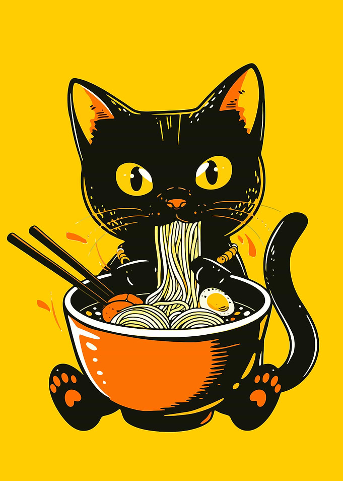The Cat Ramen Noodles