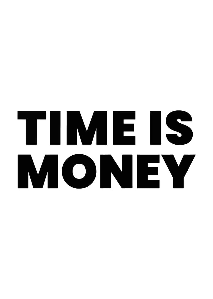 Time is Money Text Art