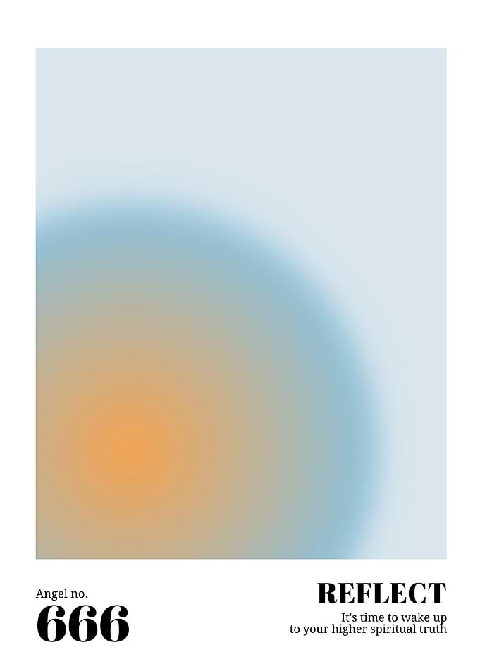 Angel Number 666 Reflect Poster