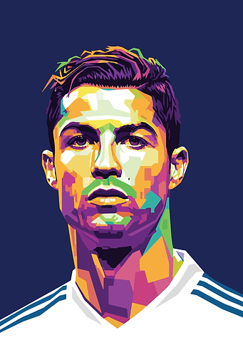 Cristiano Ronaldo Colorful Portrait