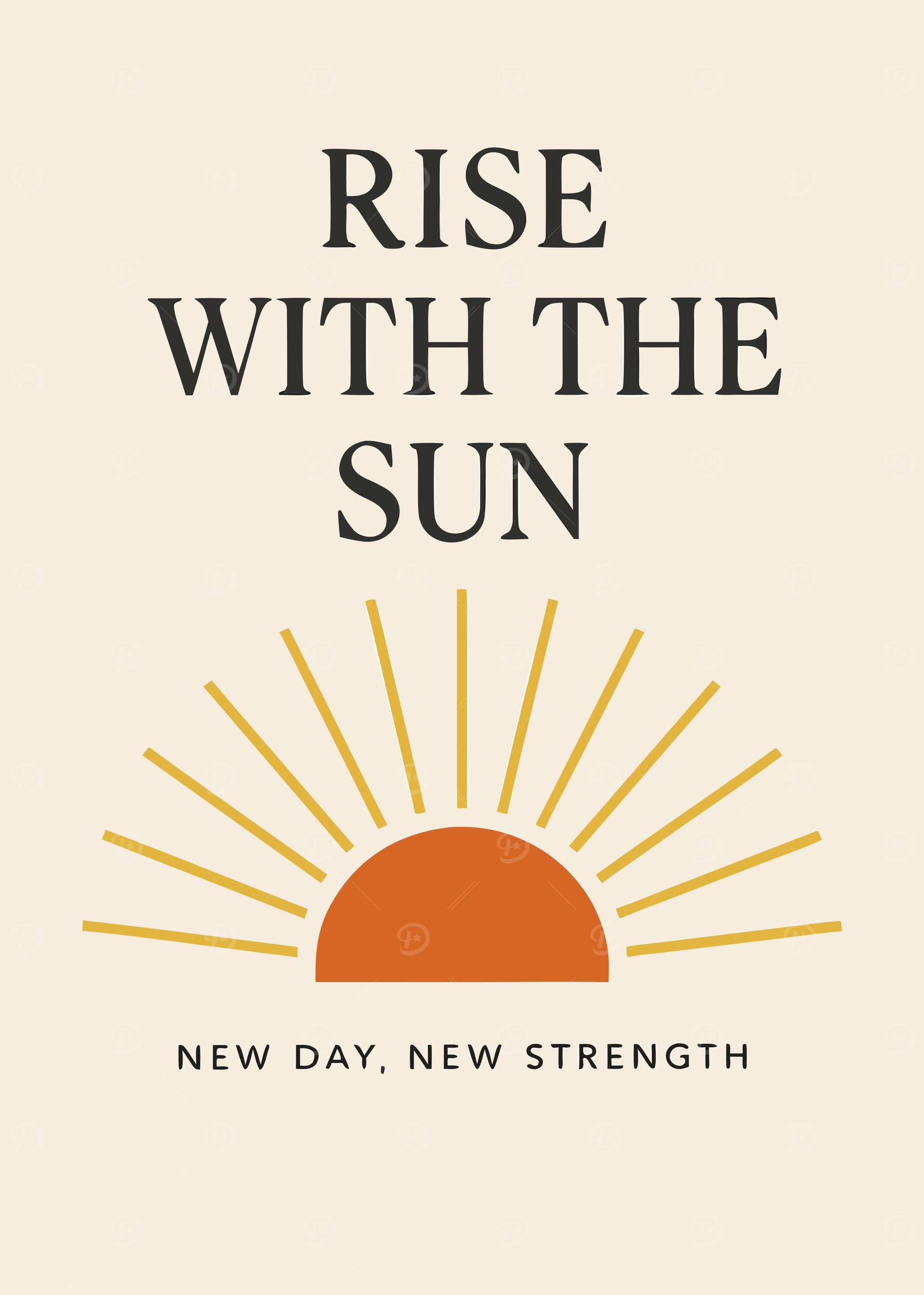 Rise with the Sun Minimalist Art