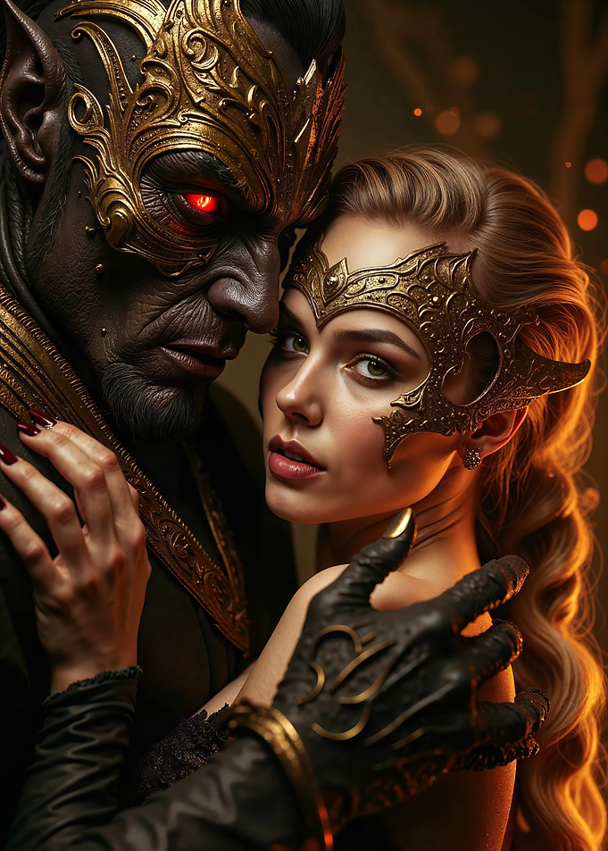 Fantasy Couple with Masks