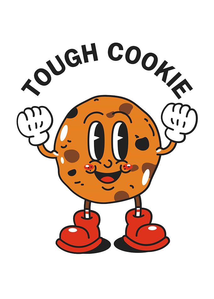 Tough Cookie Cartoon Character Illustration