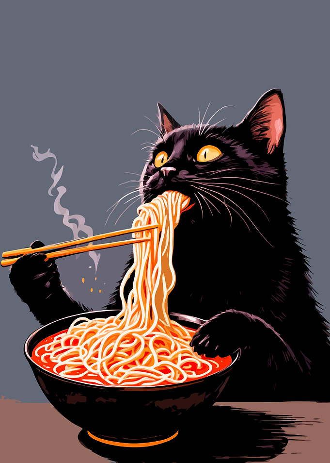 The Cat Ramen Noodles