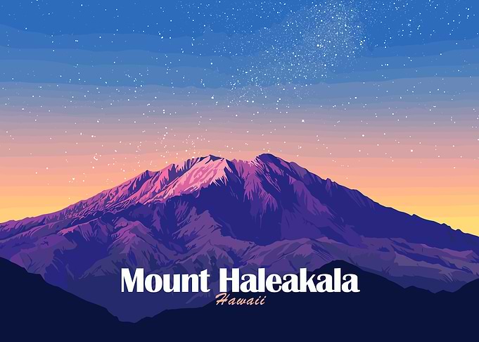 Mount Haleakala, Hawaii at Night