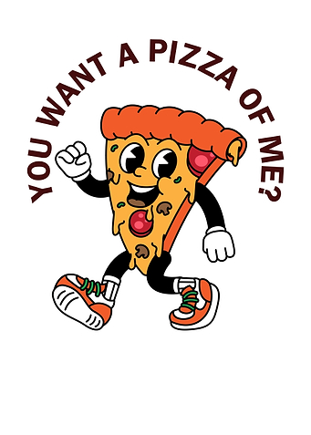Cartoon Pizza Slice Character