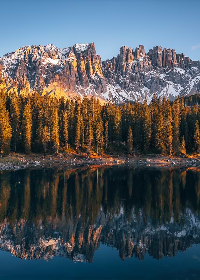 Mountain Lake at Sunset