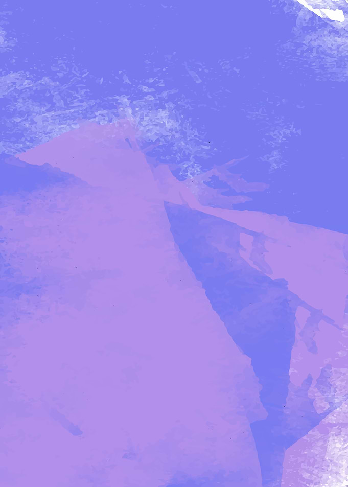 Abstract Purple and Blue Watercolor Painting