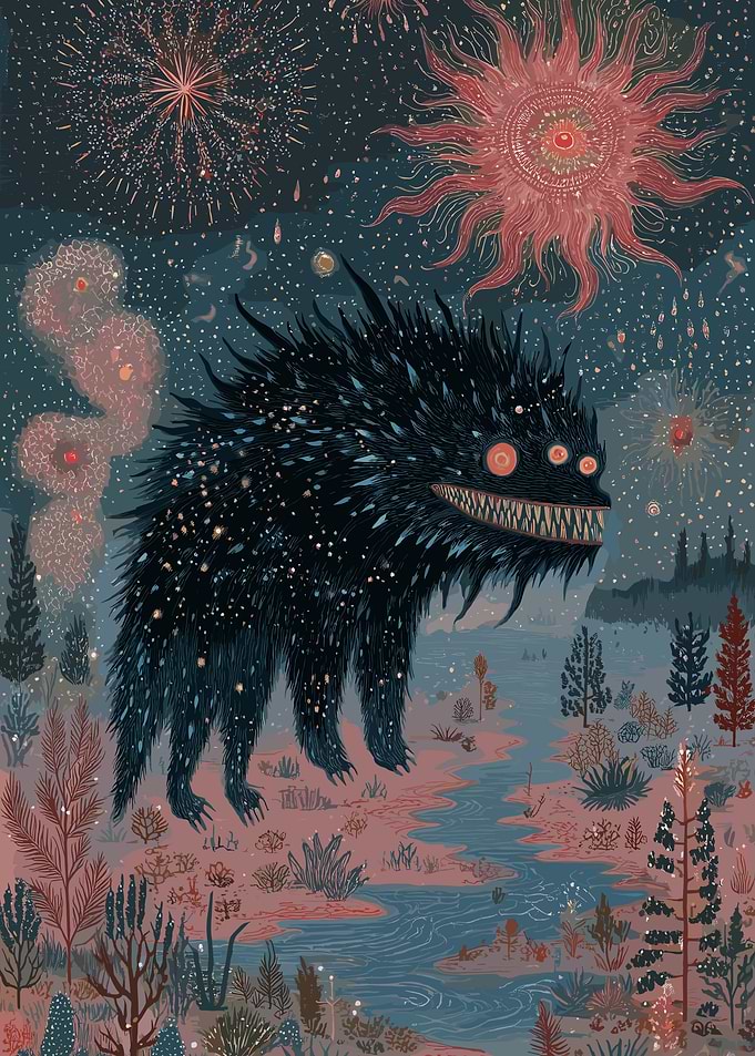 Monster in a Dreamlike Landscape