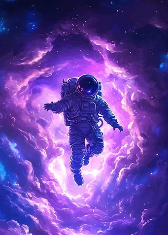 Astronaut in Nebula