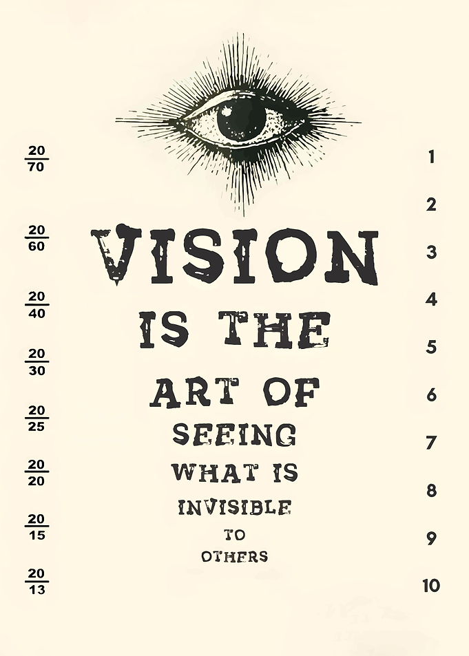 Vision Test Chart with Eye Illustration