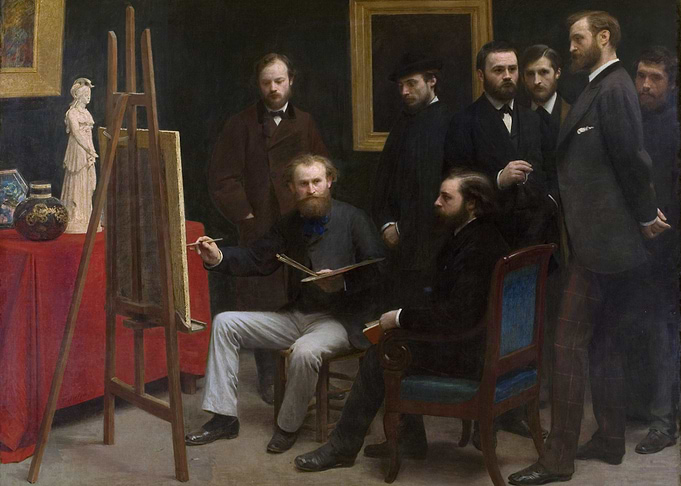 A Studio at Les Batignolles painting