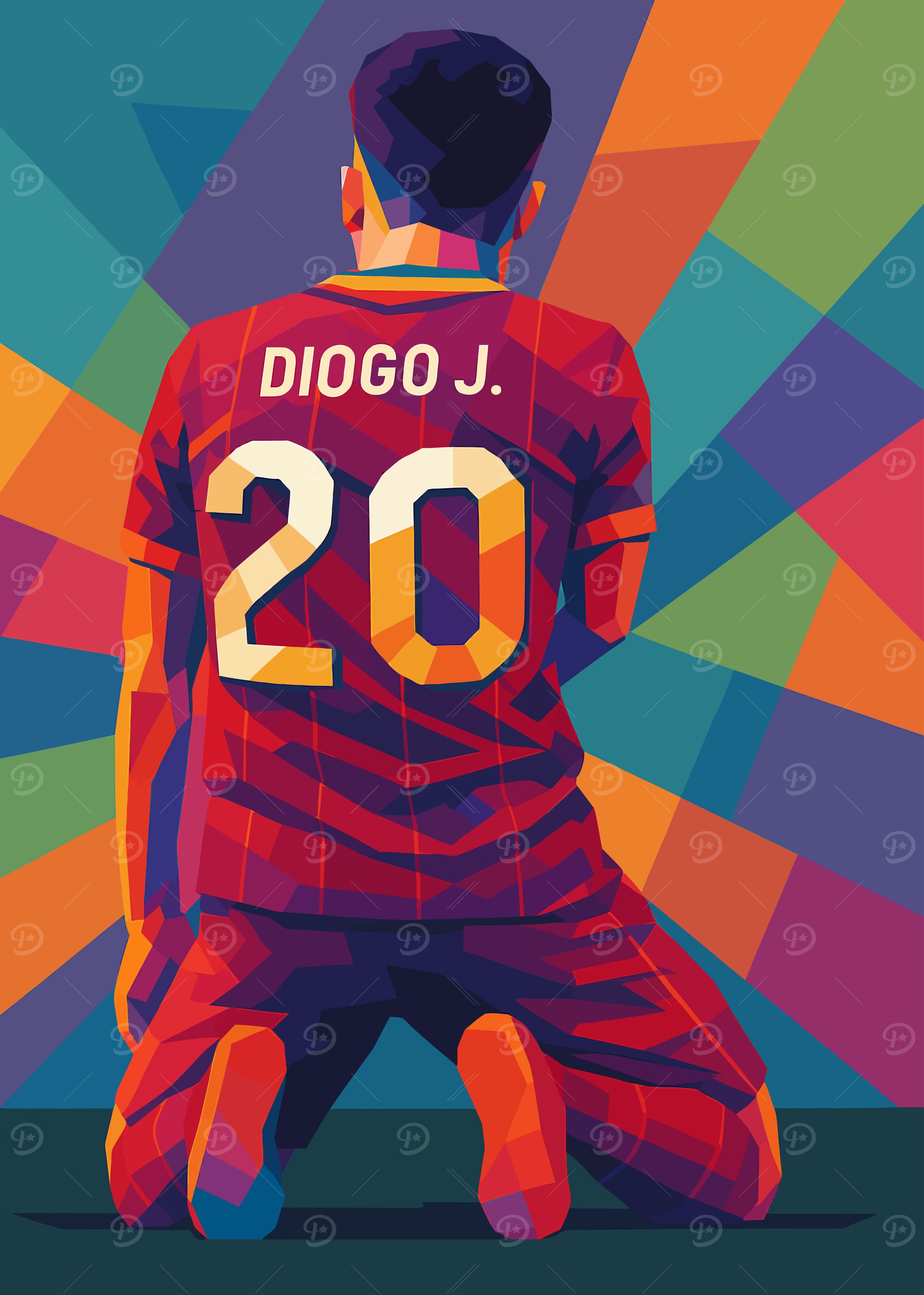 Diogo Jota Pop Art Illustration