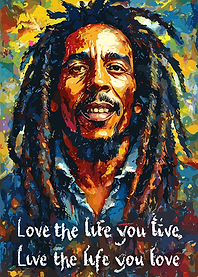 Bob Marley Colorful Portrait