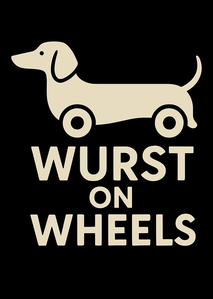 Wurst on Wheels Dachshund Car