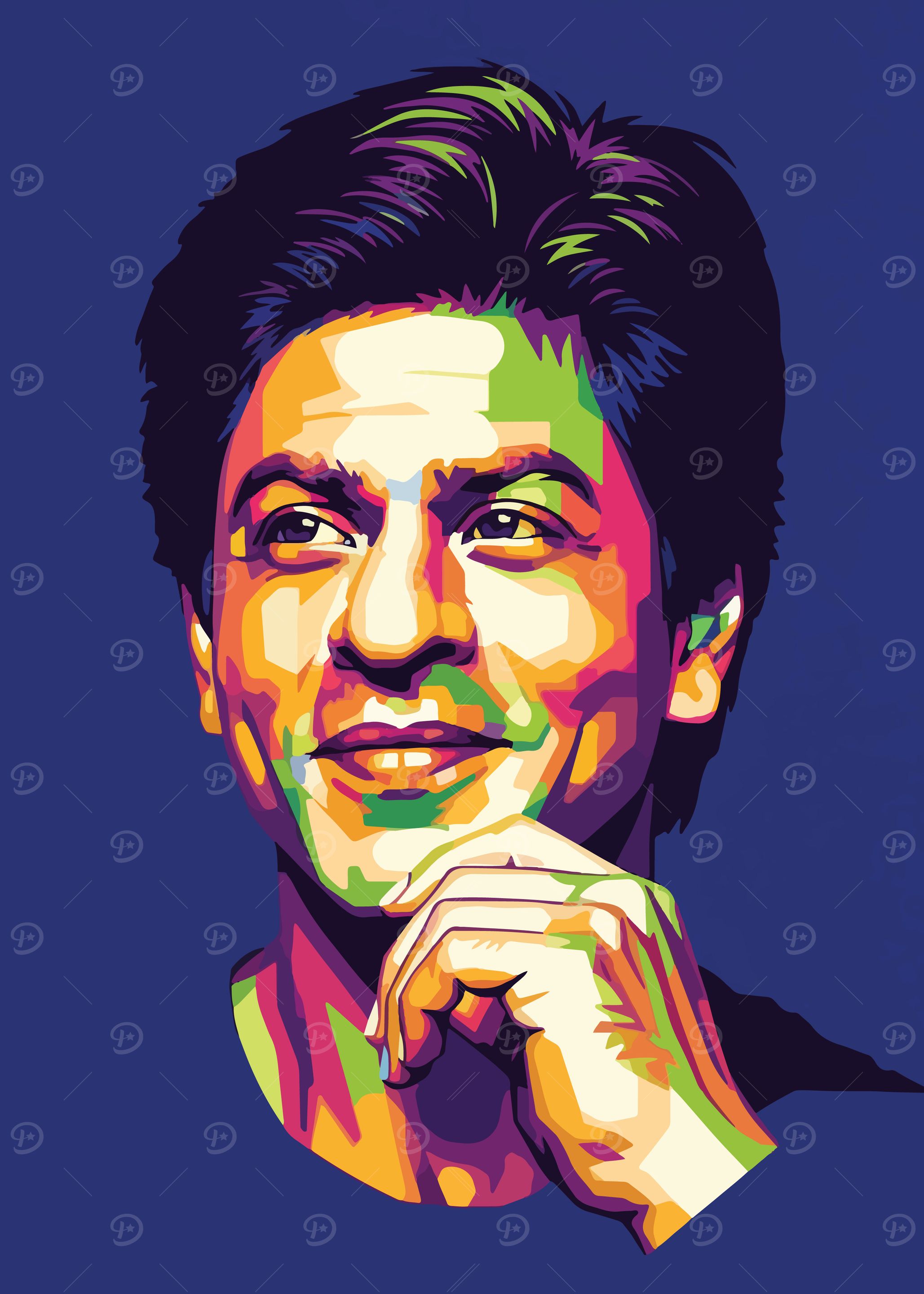 Shah Rukh Khan Colorful Portrait