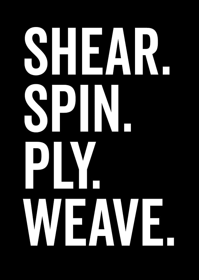 Shear Spin Ply Weave Text Art