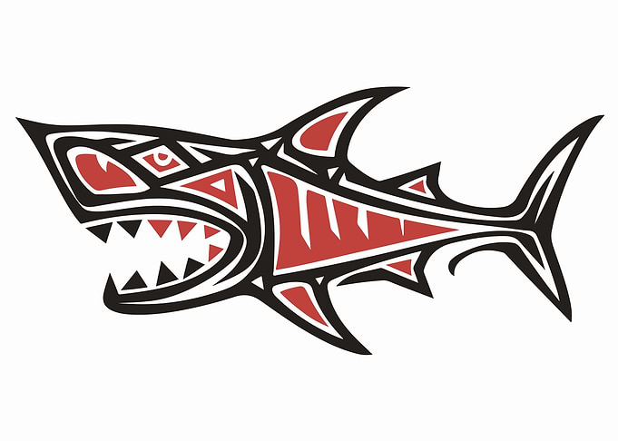 Tribal Shark Illustration