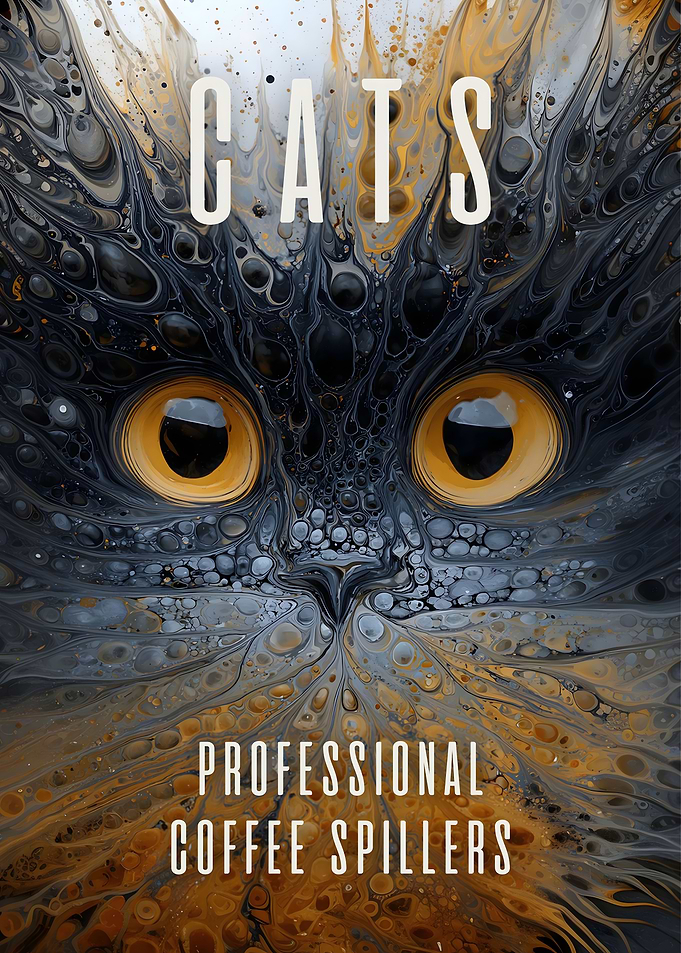 Cats: Professional Coffee Spillers - Abstract Art