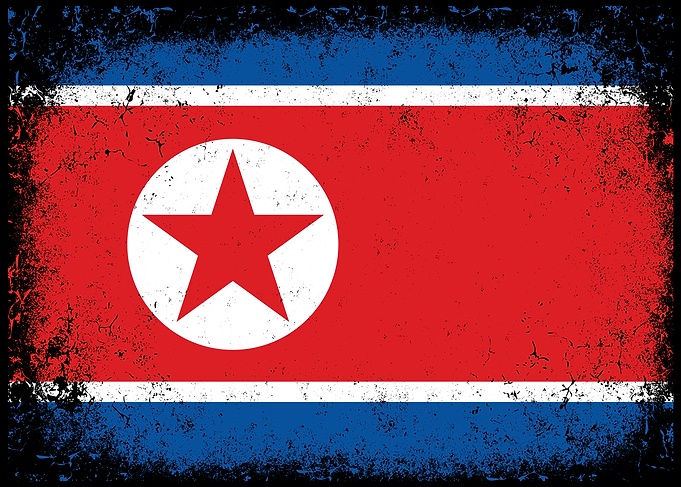 Distressed North Korea Flag