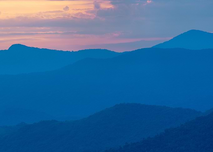 Mountain Range at Sunset Paraty Brazil