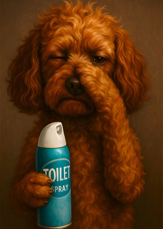 Cockapoo Dog Funny Bathroom Toilet
