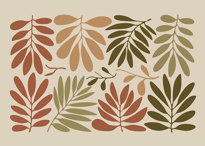 Boho Leaves Botanical Art