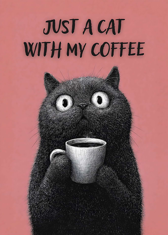 Just A Cat With My Coffee