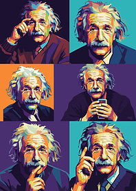 Albert Einstein Pop Art Collage