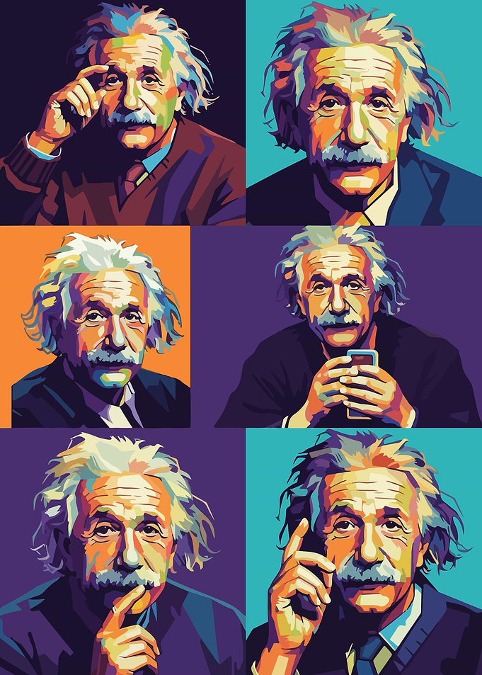 Albert Einstein Pop Art Collage