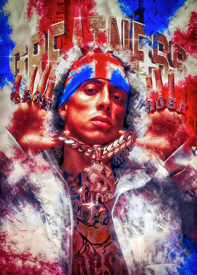 Digital Portrait: Rapper with Jewelry
