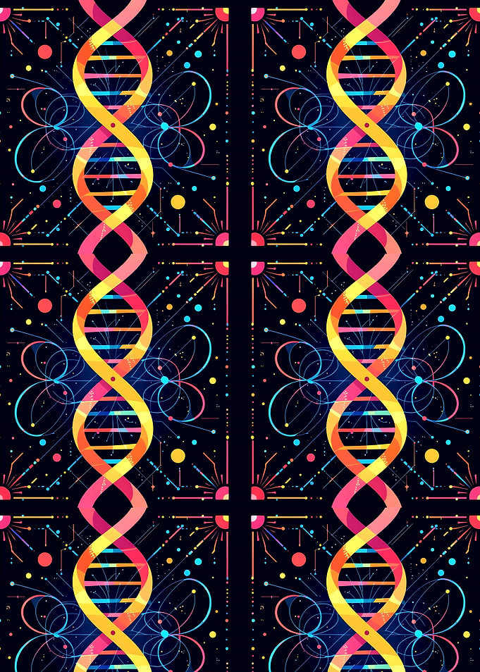 DNA Molecule Abstract Pattern