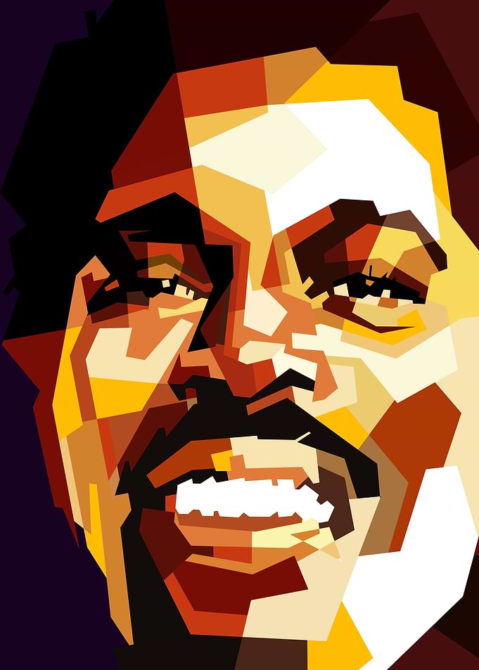 80s Pop RNB Singer Retro Art Illustration
