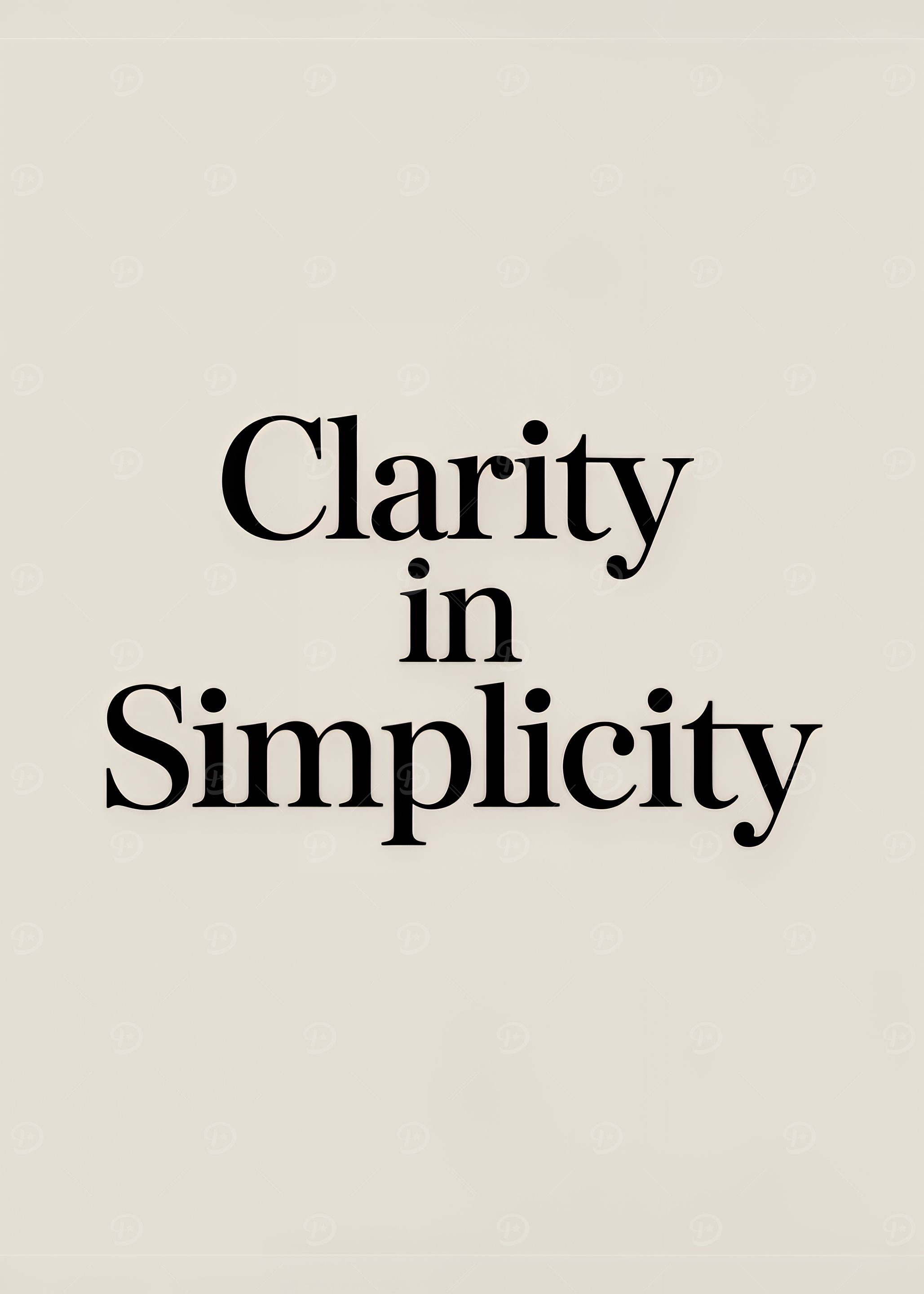 Clarity in Simplicity Text Art