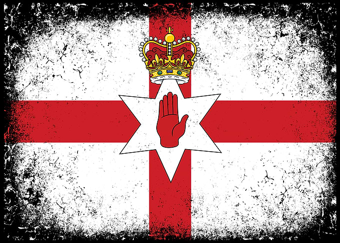 Distressed North Ireland Banner Flag