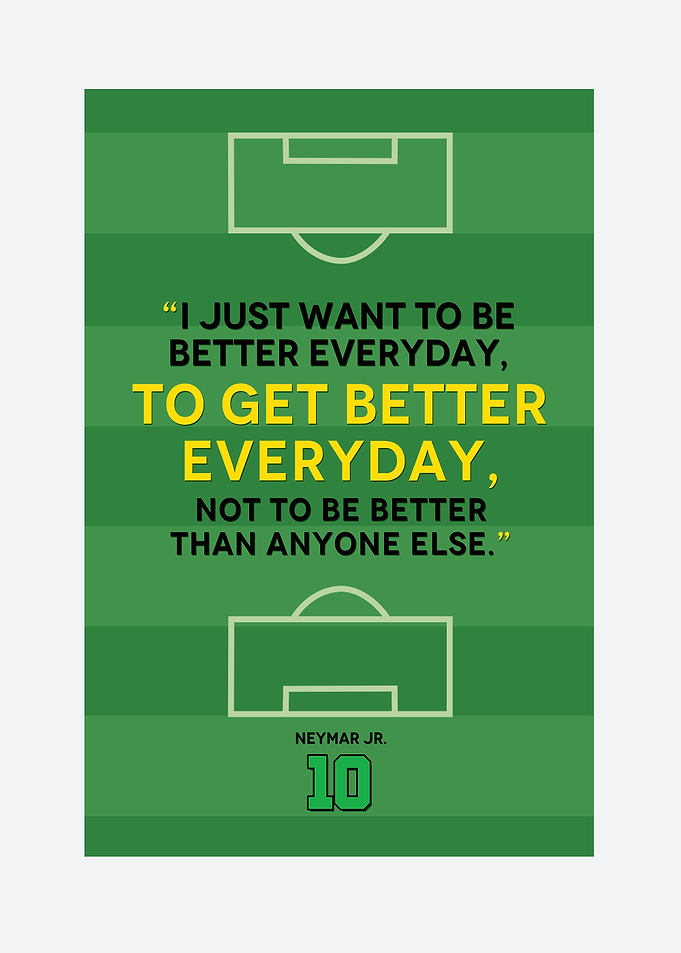 Neymar Jr. Inspirational Soccer Quote