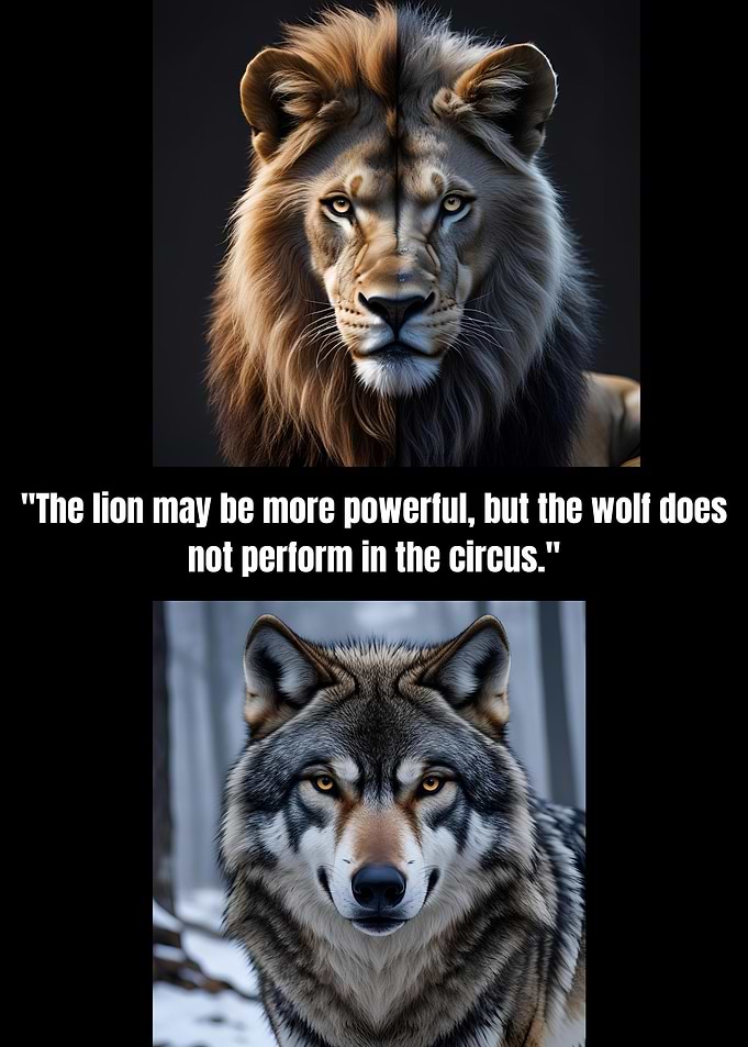 Lion and Wolf Comparison