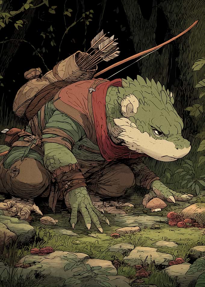 Lizardfolk Archer Forest