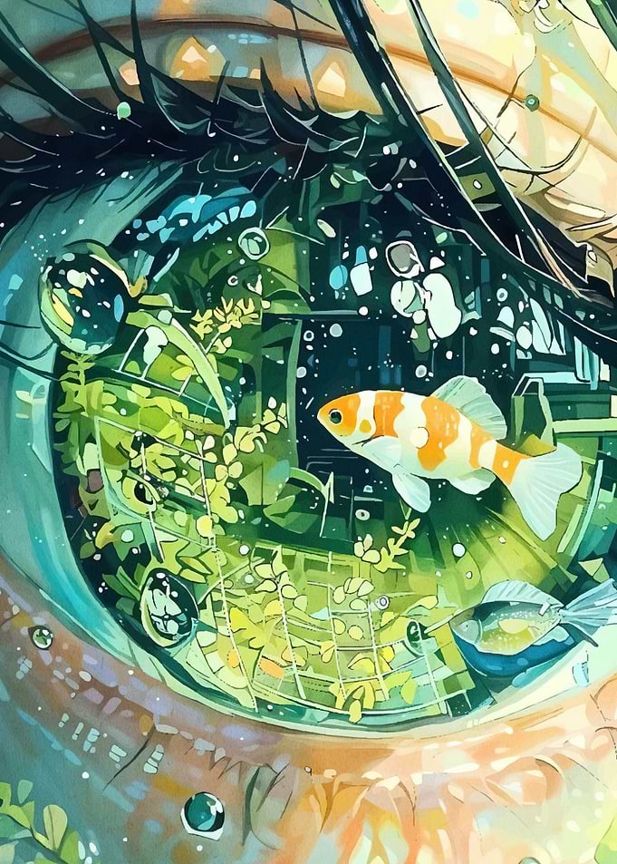 Eye Aquarium Reflection