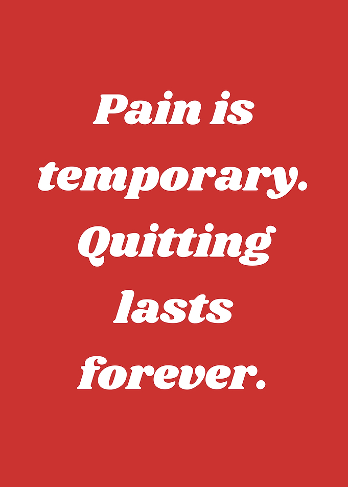 Pain Is Temporary, Quitting Lasts Forever Inspirational Metal Poster