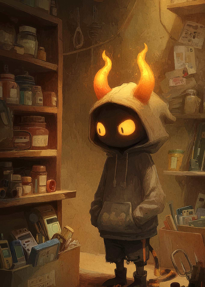 Hooded Demon Character in Workshop