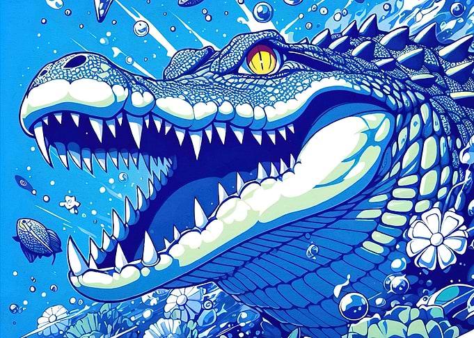 Crocodile Underwater Animal