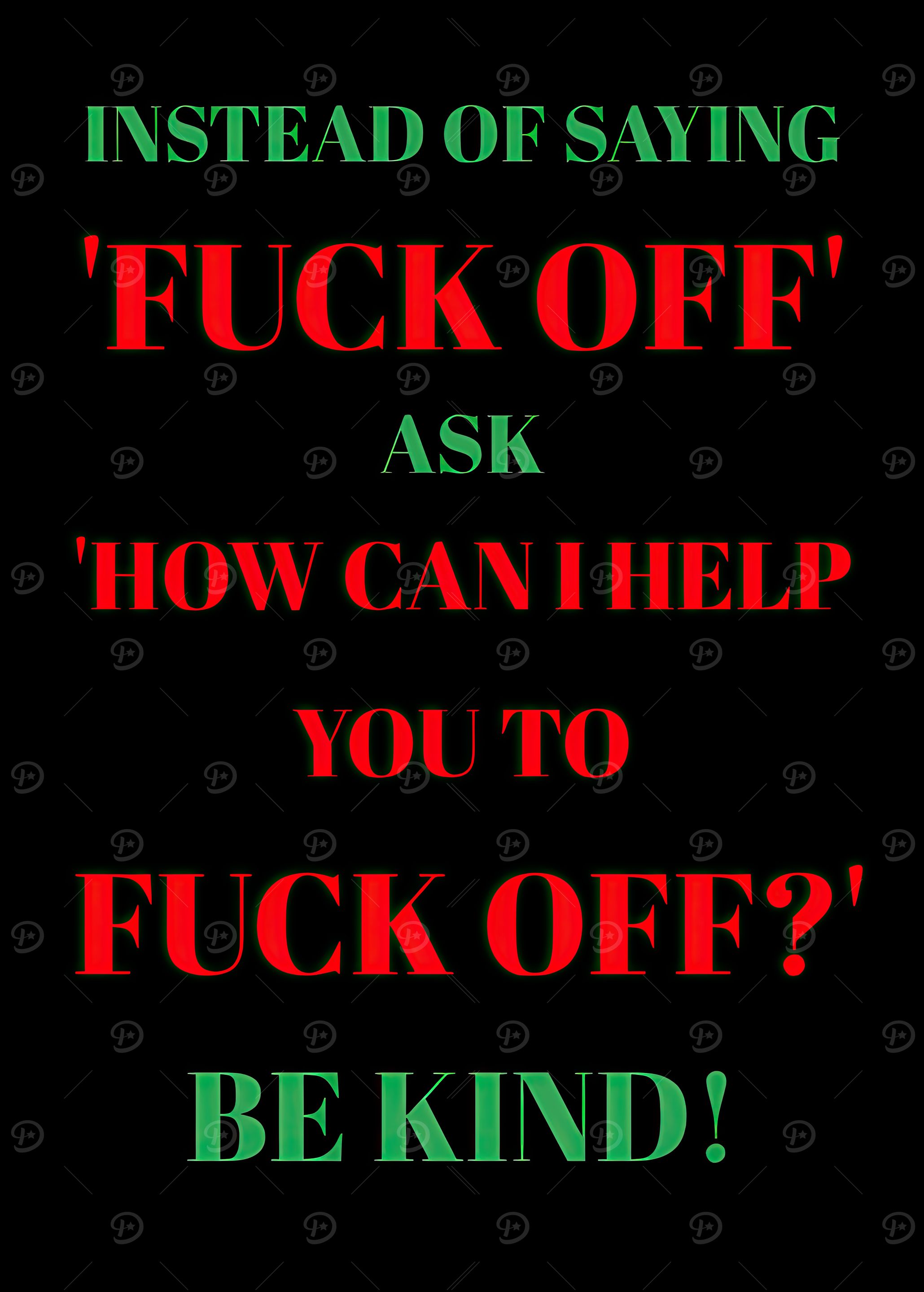 Funny Sarcastic Quote on Black Background