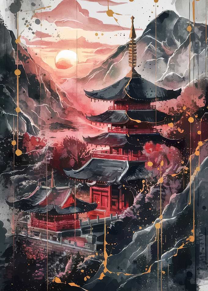 Japanese Mountain Landscape